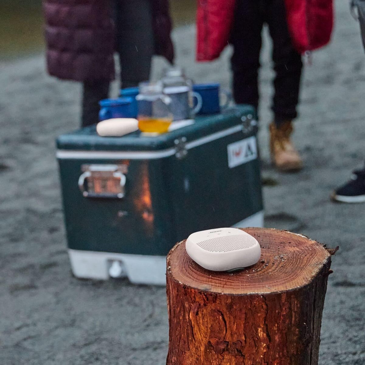 Bose Soundlink Micro Bluetooth Speaker: Small Portable Waterproof Speaker With Microphone, White Smoke