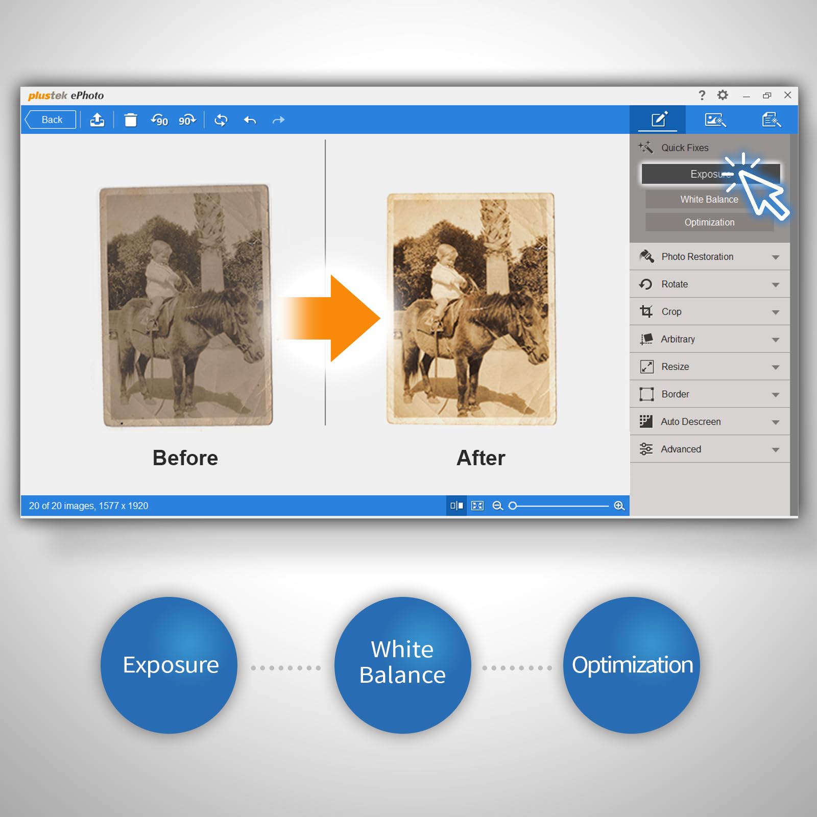 Plustek Photo Scanner Ephoto Z300, Scans 4X6 Inch Photos In 2 Seconds, Auto Crop And Deskew With Ccd Sensor, Supports Mac And Pc