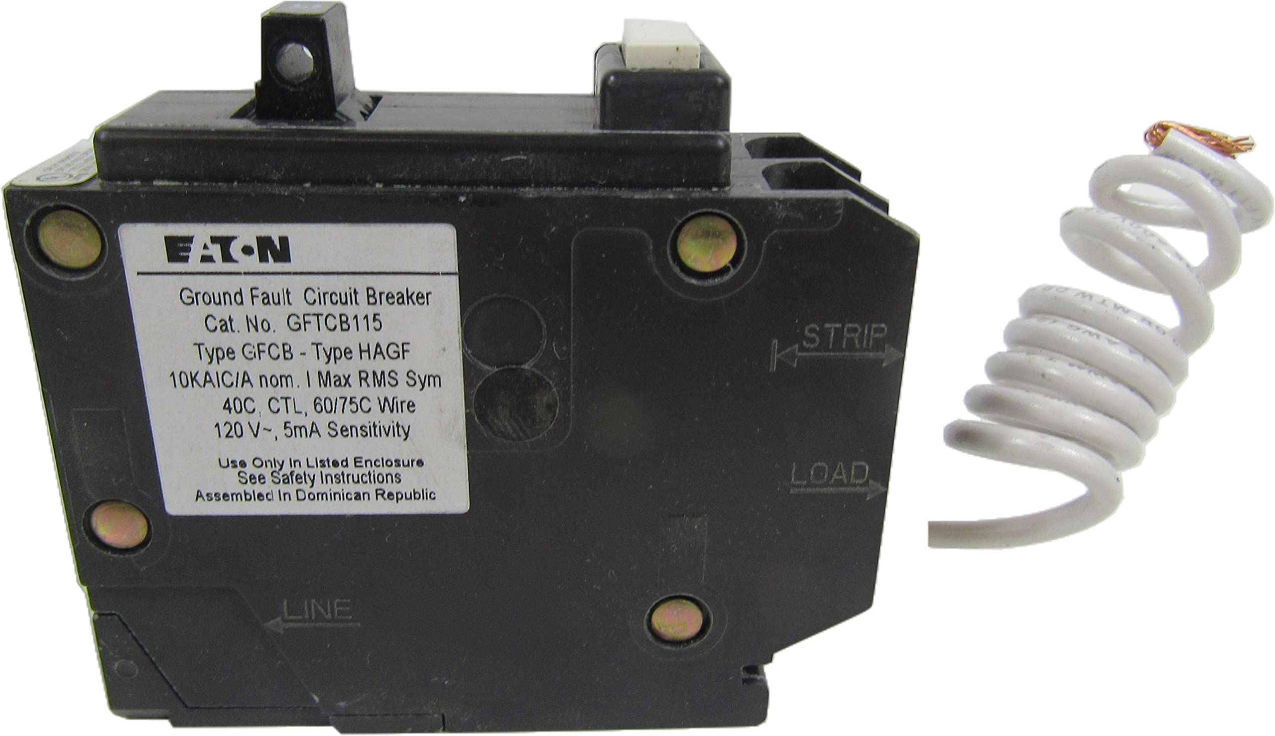 EATON GFTCB115CS Series 15A SP GF Circ Breaker