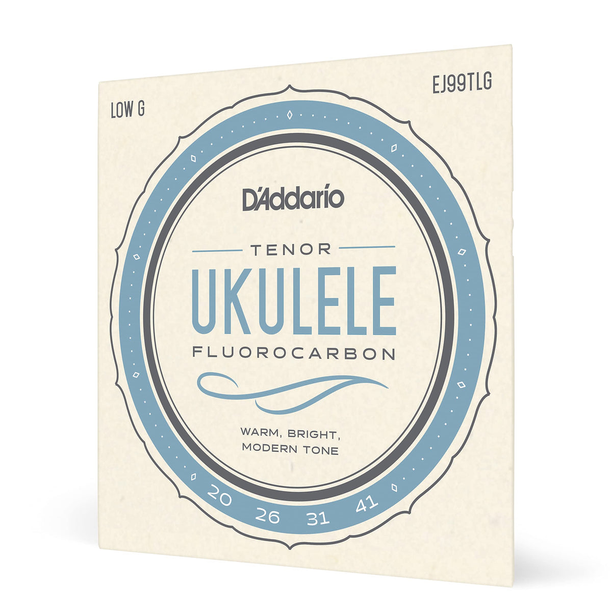 D'Addario Tenor Ukulele Strings, Fluorocarbon, Ej99Tlg, Low G, 4 String Set, Pack Of 1