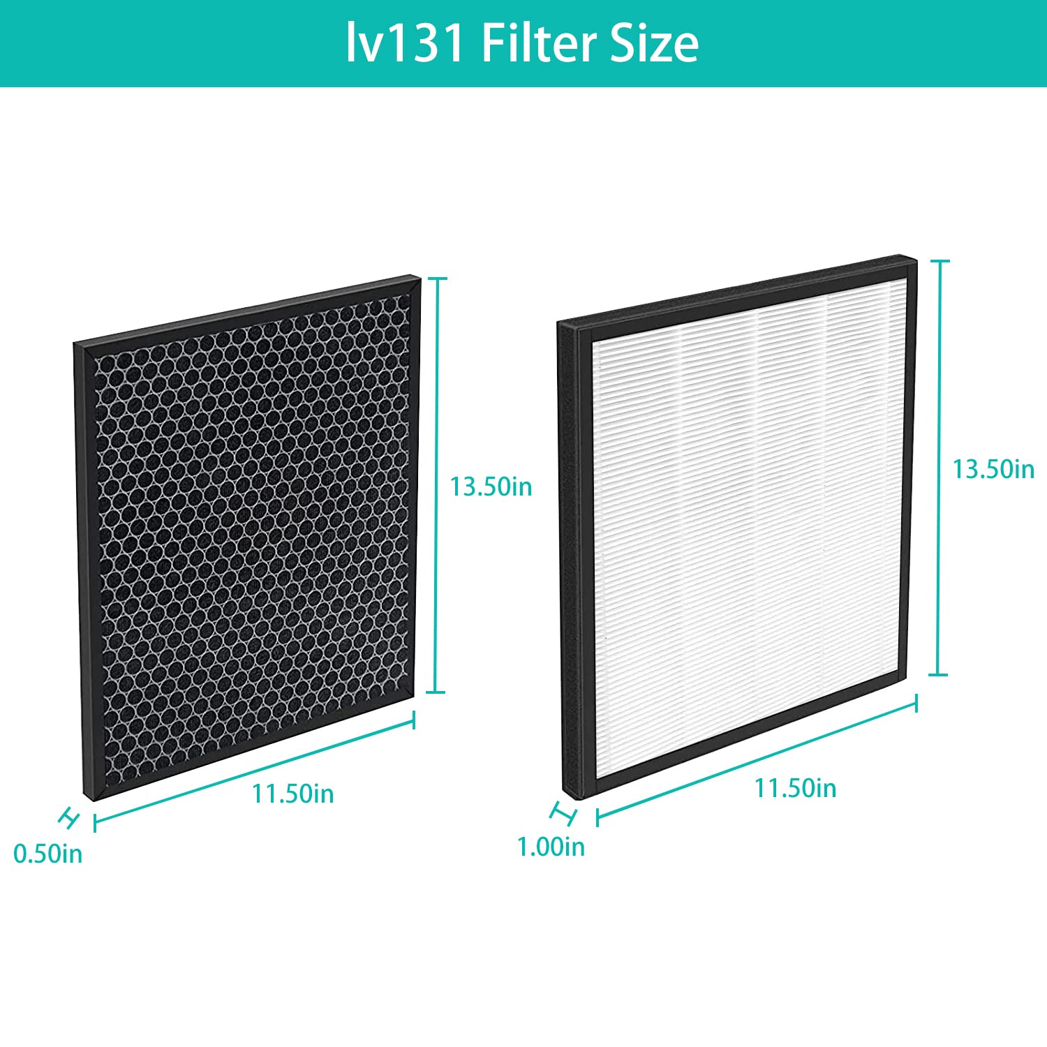 Tablenco For Levoit Lv Pur131 Air Purifier Replacement Filter 4 Filters & 4 True H13 Activated Carbon Filters Set Pre Compatible