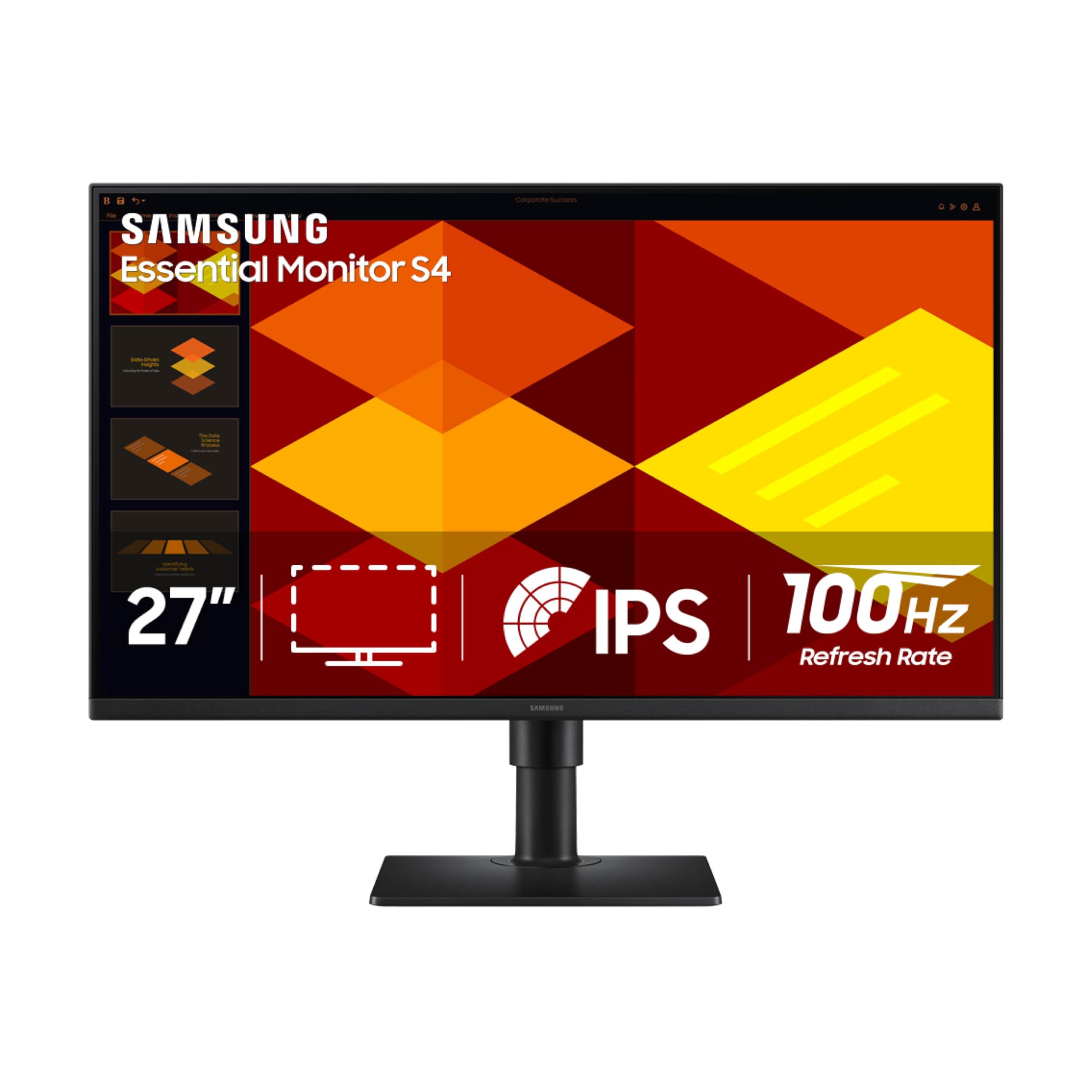 SAMSUNG 27    (S40GD) Borderless Business Monitor with IPS Panel, 100Hz Refresh Rate, Eye Saver Mode, Ergonomic Design, Game Pic
