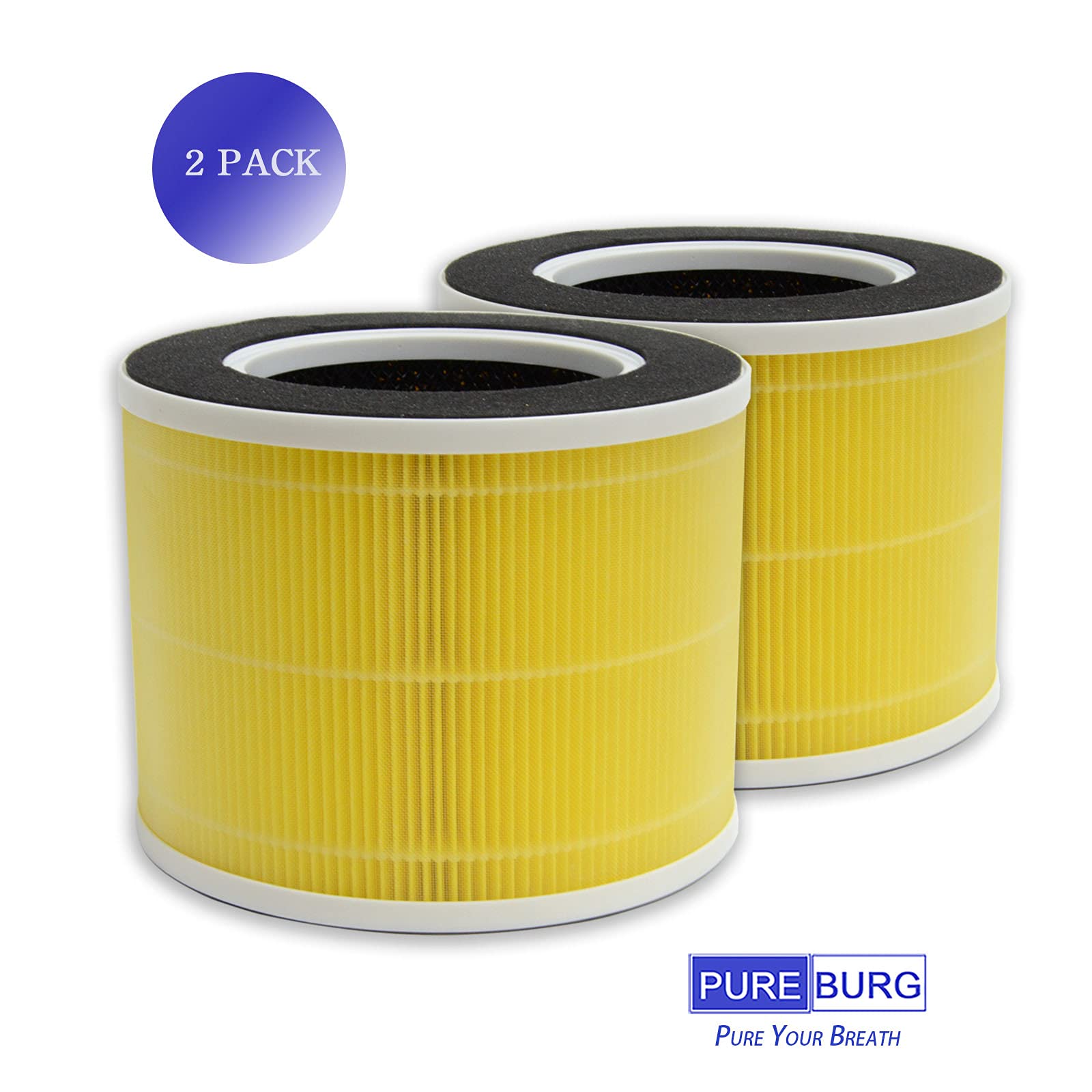 Pureburg Rp Ap088 Replacement True Hepa Filters Compatible With Renpho Rp Ap088 F1 Fits Rp Ap088W Rp Ap088B Medium Room Air Puri