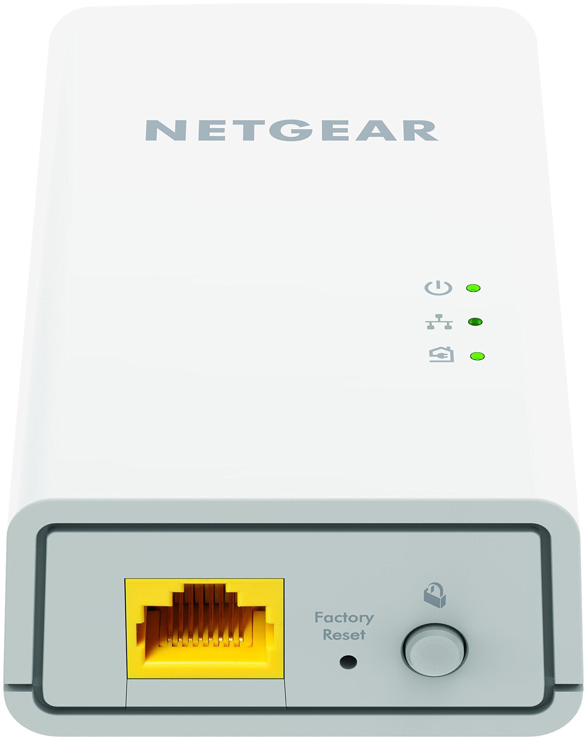 NETGEAR Powerline Adapter Kit, 1200 Mbps, 1.2 Gbps Ethernet Ports, Wall-plug, White, Model PL1200-100PAS