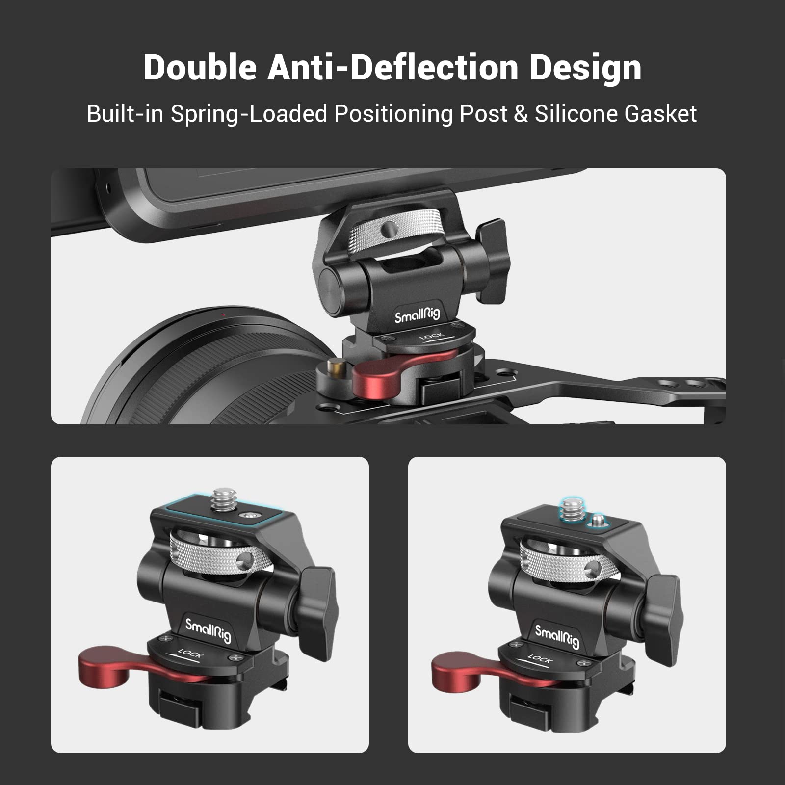 Smallrig Field Monitor Mount With Nato Clamp, Camera Monitor Holder For 5    And 7    Monitor, Swivel And Tilt Adjustable - 2906