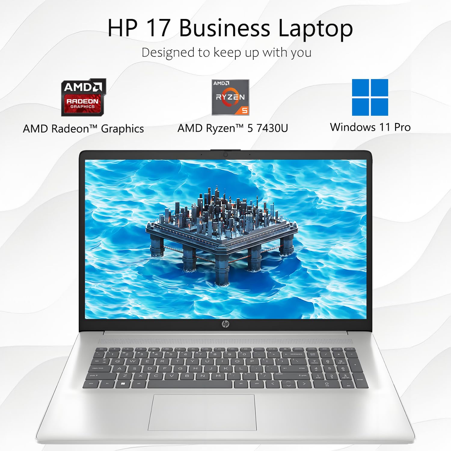 Hp 17 Business Laptop Computer, 32Gb Ram, 1Tb Storage (512Gb Pcie + 500Gb P500 Portable), 17.3'' Fhd 1080P Ips Led Display, Amd