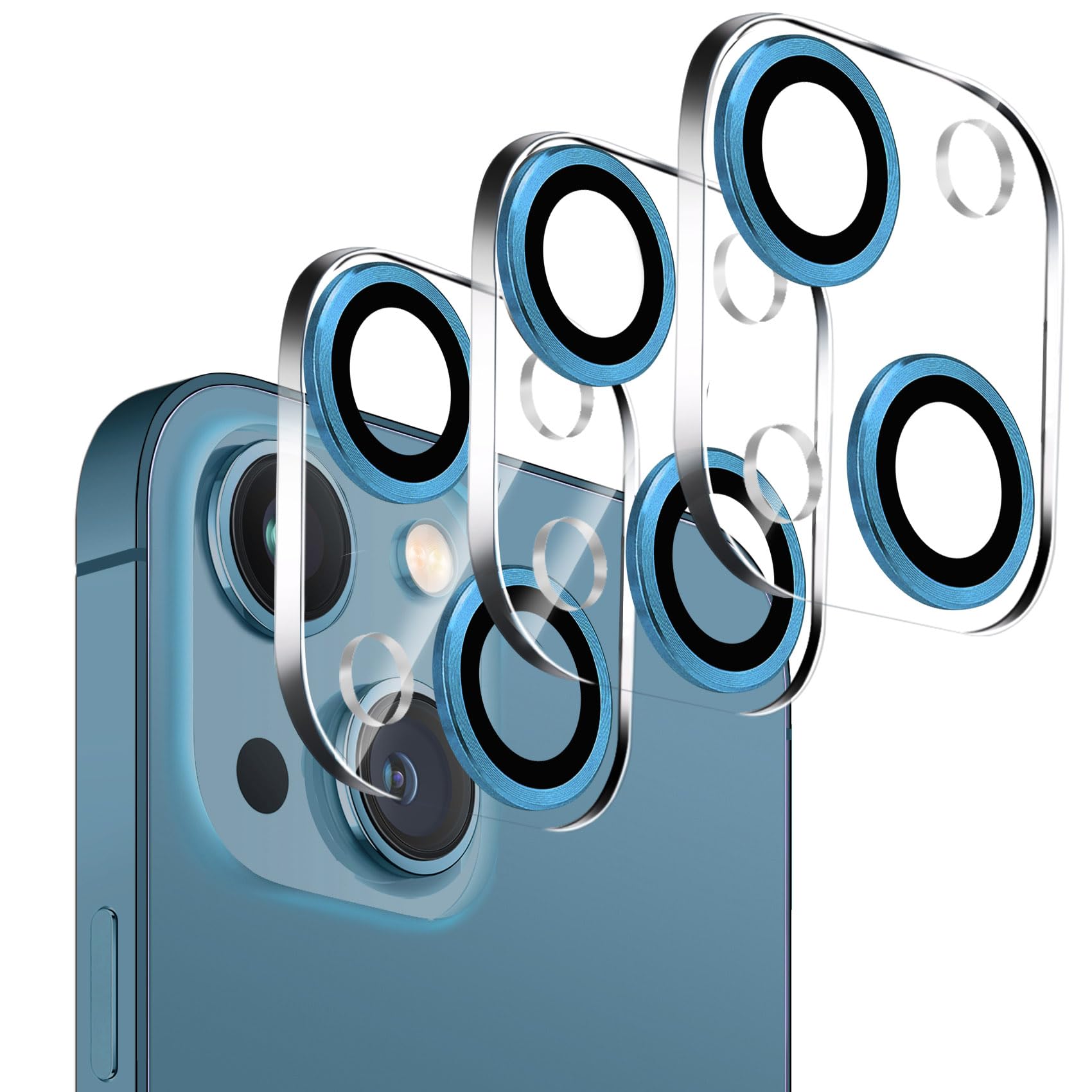 Dengduoduo ?3 Pack? Tempered Glass Camera Lens Protector For Iphone 13 6.1'' & Iphone 13 Mini 5.4'', Ultra Hd, 9H Hardness, Anti