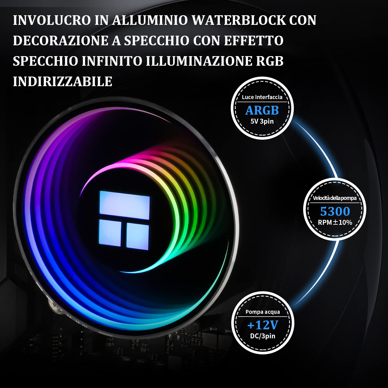 Thermalright Frozen Notte 360 Black ARGB V2 Water Cooling CPU Cooler, 3×120mm PWM Fans, Compatible with AMD/Intel LGA 1700/1150/115