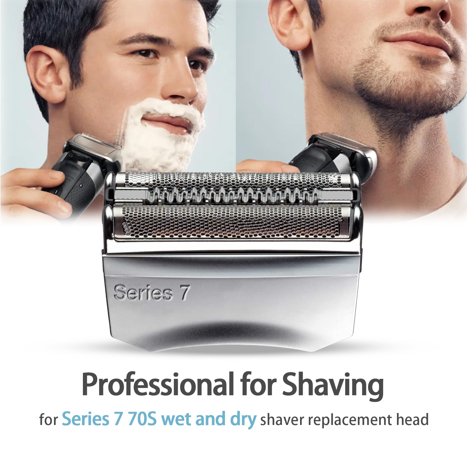Series 7 70S Foil & Cutters Shaver Replacement Head For Brau N Series 7 Electric Razors, Compatible With Bra Un S7 720Cc 750Cc 7