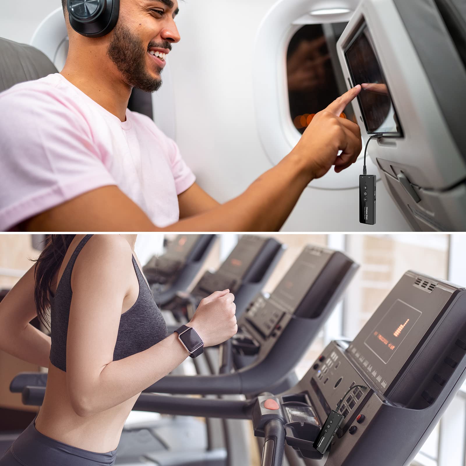 Upgraded Bluetooth 5.3 Transmitter Receiver, Bluetooth Audio Adapter For Airplane Tv Car Gym Home Stereo System, Aptx Adaptive L