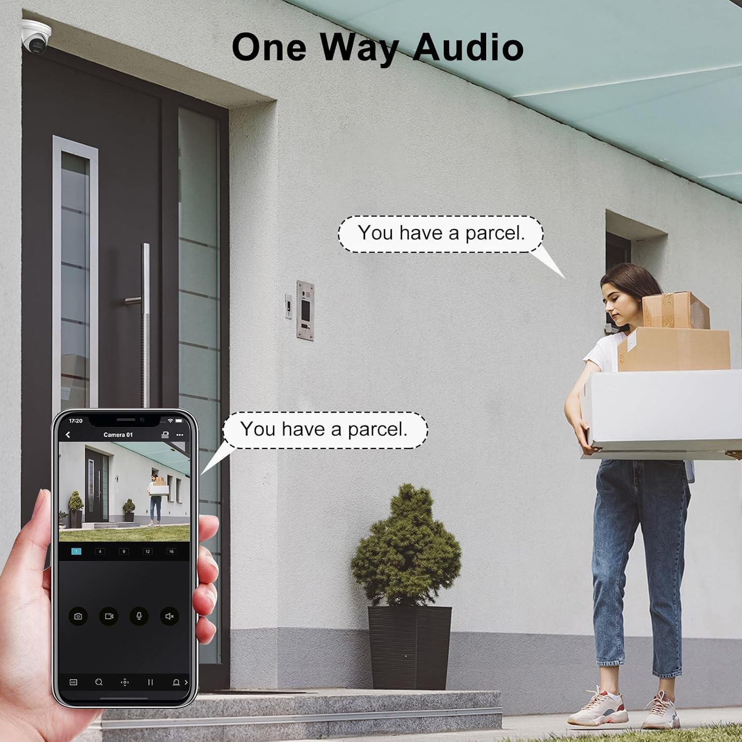 Anpviz 5Mp Poe Ip Camera, Metal Turret Security Camera Outdoor With Human Vehicle Detection, Smart Color Night Vision, With Audi