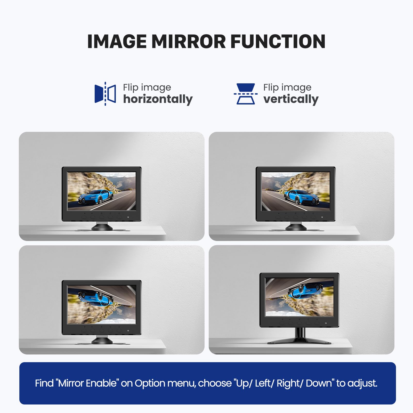 Eyoyo Mini Monitor 7 Inch Small Hdmi Monitor 1024X600 Lcd Screen Display Hmdi Av Vga Bnc Usb Input For Pc Cctv Security Camera C