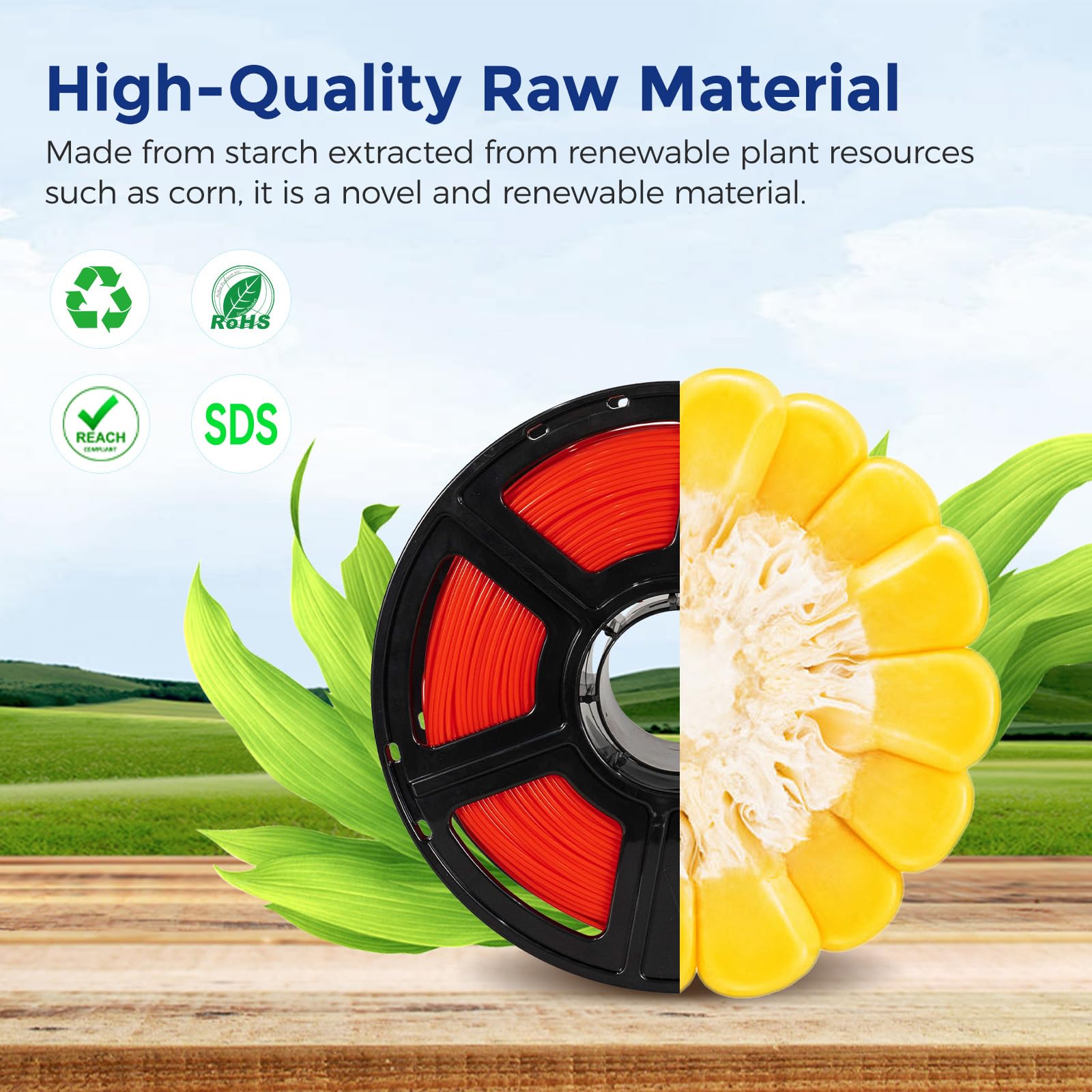 Flashforge Pla Flexible 1.75 Mm, 4X Longer Stretch 3D Printer Filament 1Kg (2.2Lbs) Spool   Dimensional Accuracy +/  0.02 Mm, Id