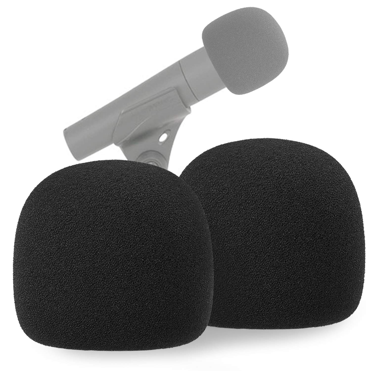 SM57 Pop Filter Foam Cover   Mic Windscreen Wind Cover Customized Compatible with Shure SM 57 Microphone to Blocks Out Plosives by YOUSHARES (2 PCS)