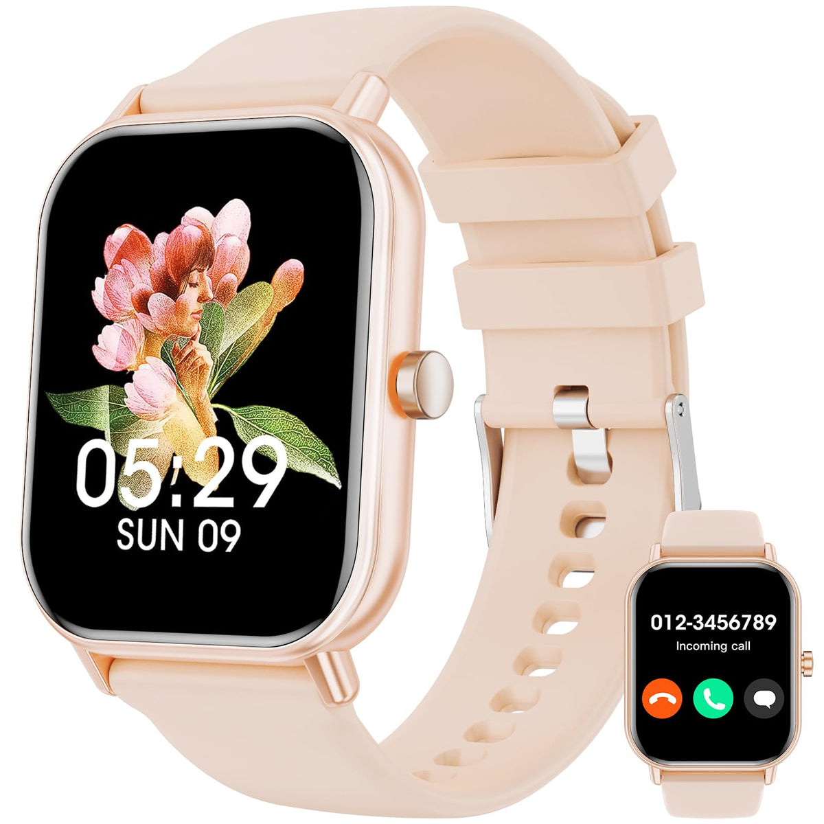 Smart Watch For Android Phones Ios(Answer/Make Call), Smart Watches For Men Women, Waterproof Smartwatch, Fitness Tracker Watch 