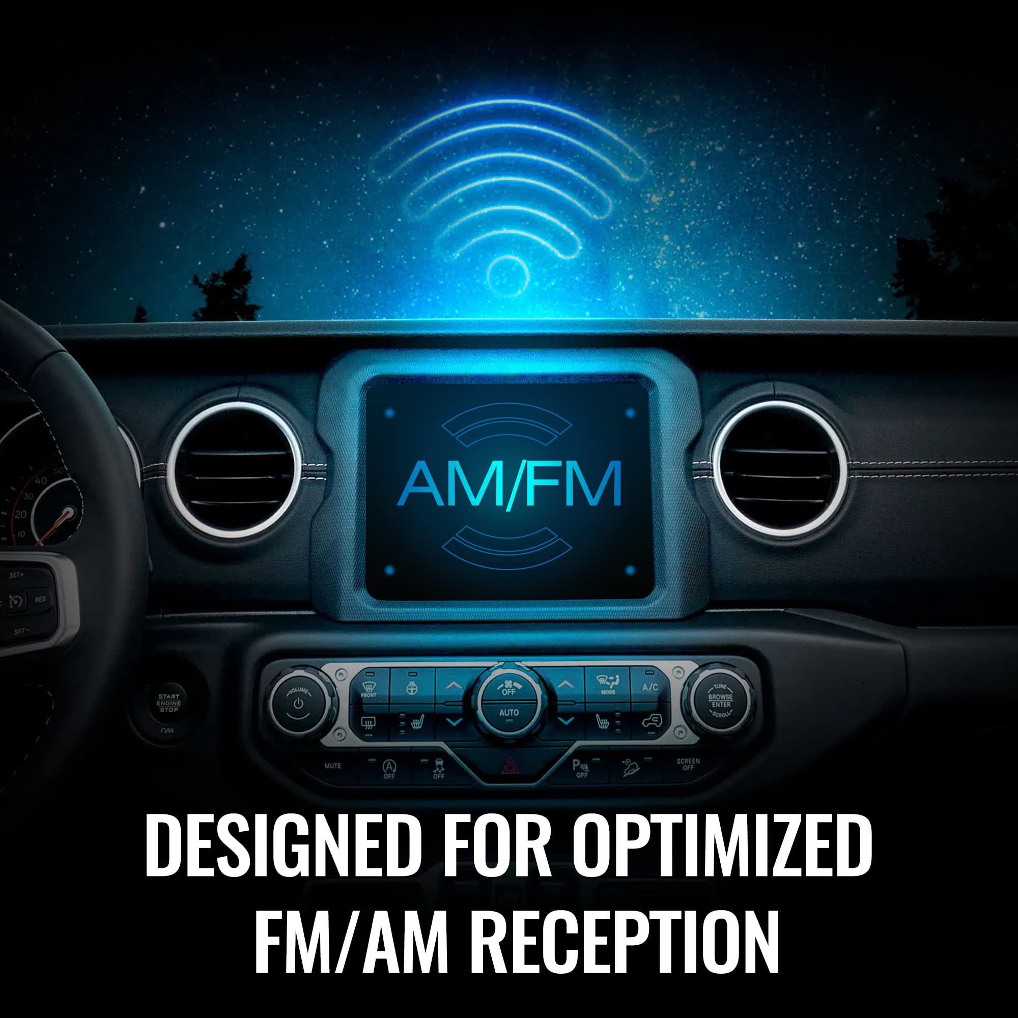 Vofono 13 Inch Antenna For Ford Bronco 2021 2024, New Spiral Flex Rubber Bronco Short Antenna Replacement Ford Bronco Accessories