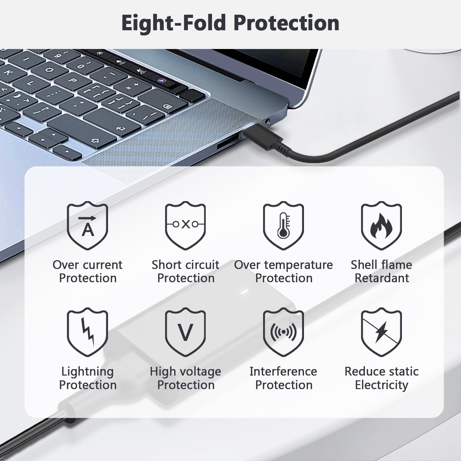 65W 45W Usb C Laptop Charger For Dell Latitude 5530 5420 5430 5520 5540 7430 7420 7440 7340 7530 7330 7320 Xps 13 9250 9360 9365 9370 9380 9350 9550 Adapter Power Cord