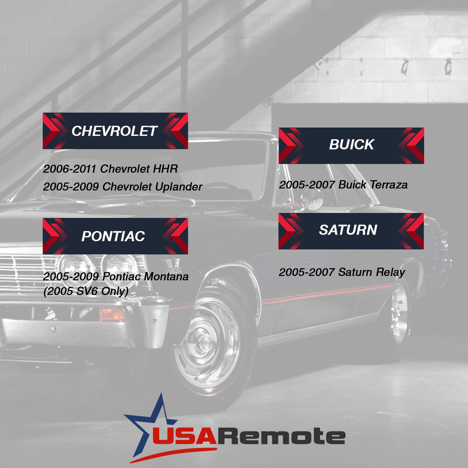 Key Fob Keyless Entry Remote With Ignition Key Fits Chevy Hhr 2006 2007 2008 2009 2010 2011 (15114374)