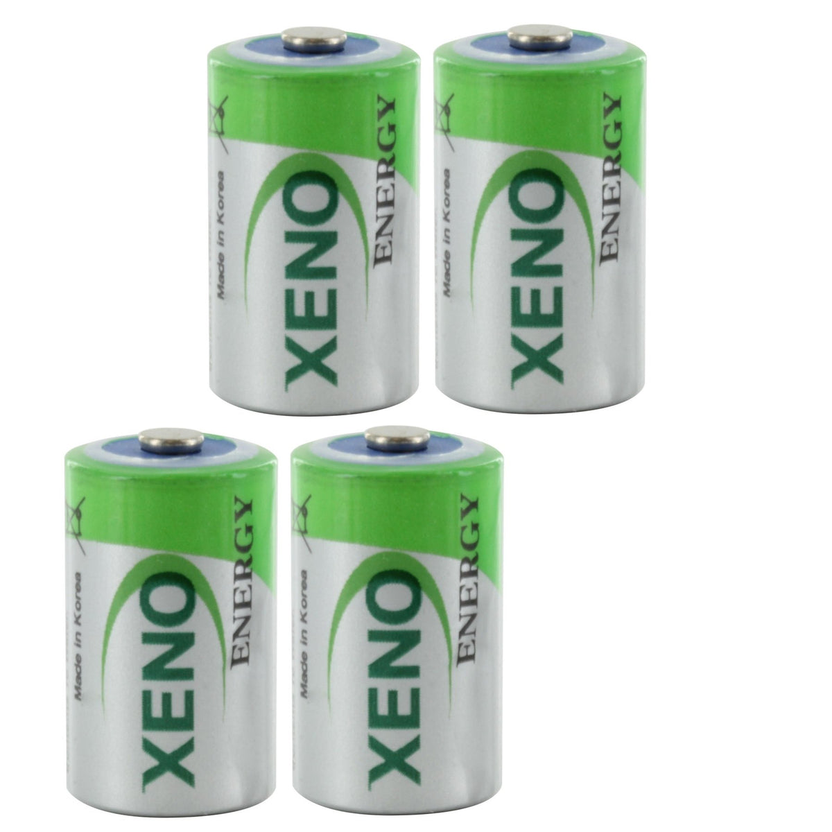 Omnicel Er14250 3.6V 1/2Aa Lithium Standard Battery Button Top, 4 Pack