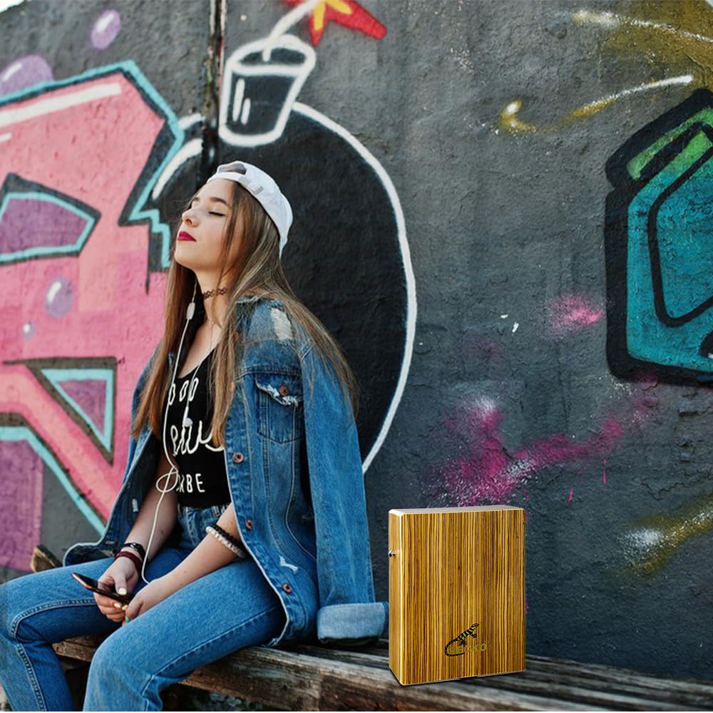 Gecko Travel Cajon Box Drum Wooden Percussion Box Musical Instrument Cajon Box Drum Basic Box Drum With Carrying Bag