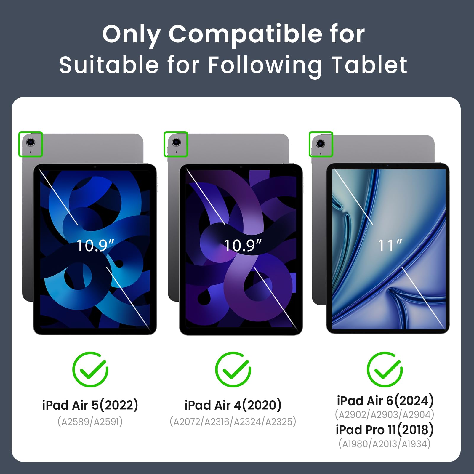 Ztotopcases For Ipad Air 6Th Generation 11 Inch Case M2 2024, Ipad Air 5Th/4Th Gen 10.9 Inch 2022/2020, Ipad Pro 11 2018 1St, Bu