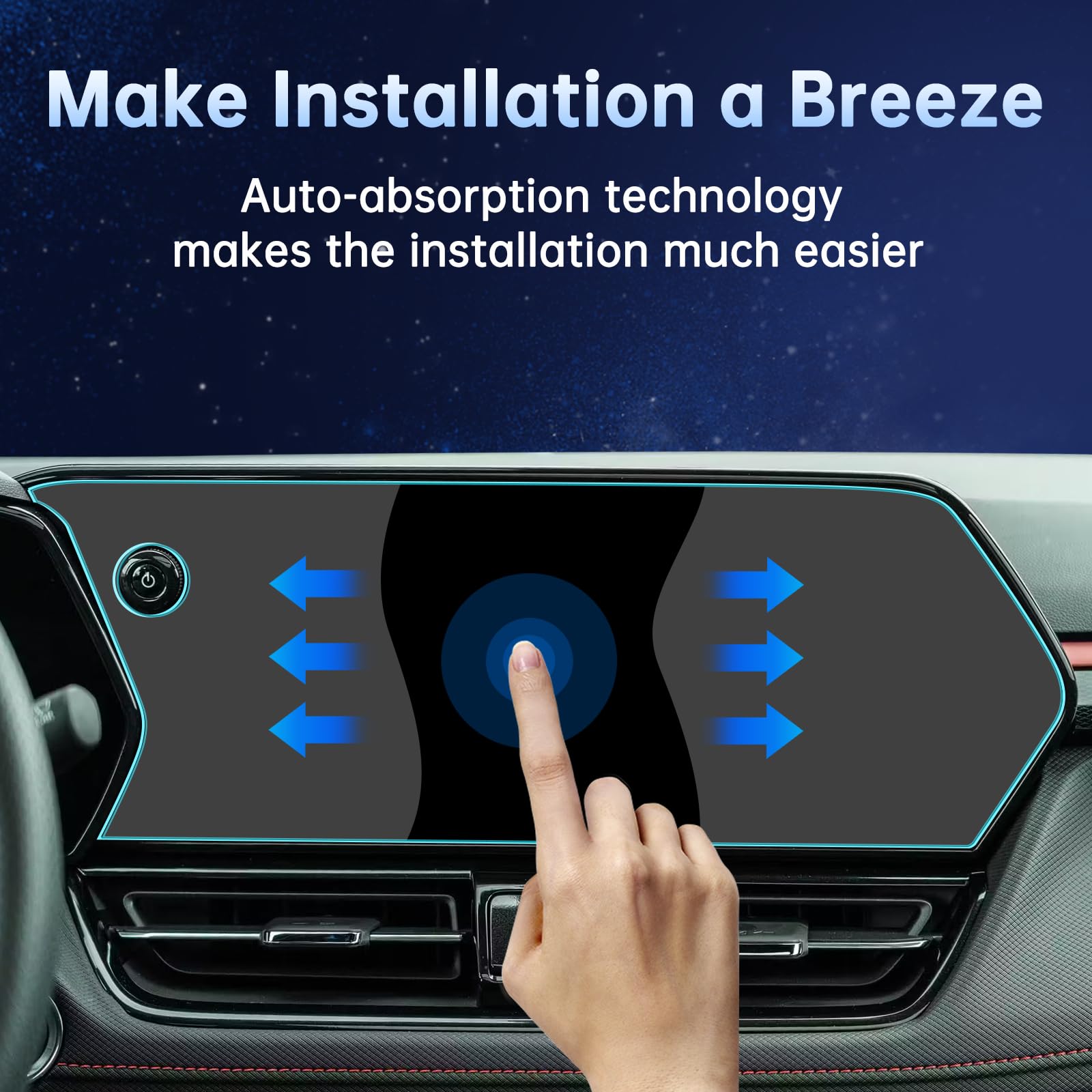 Shaohao For 2024 2025 Chevy Trailblzer Screen Protector Compatible With Chevy Trailblazer Accessories 2025 2024 Trailblazer (Lt, Ls, Activ) 11 In Diagonal Touch Screen Tempered Glass Scratch Resistant