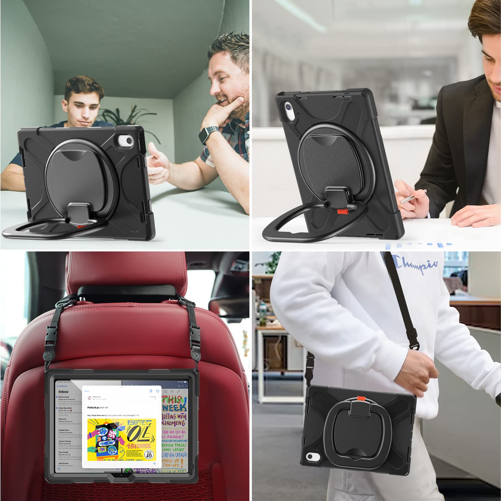 Batyue Ipad 10Th Generation Case, Rugged Shockproof Protection Cover For 2022 10.9 Inch Ipad (10Th Generation) With Screen Prote