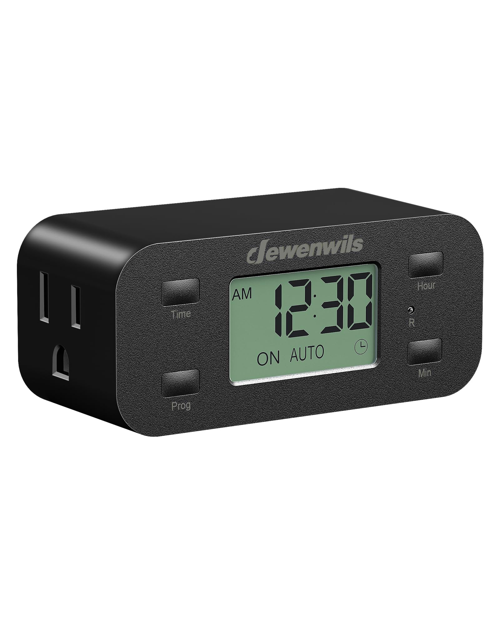 Dewenwils 24 Hour Programmable Digital Timer Outlet With 1 Grounded Outlet, Timers For Electrical Outlets, Light Timer For Indoo