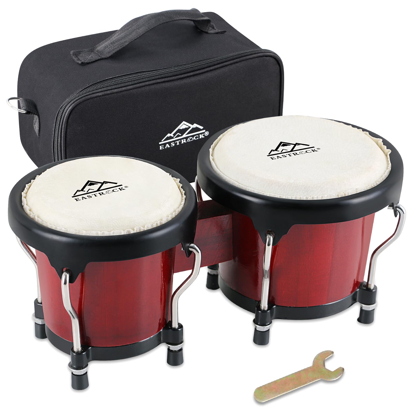 Eastrock Bongo Drum 4    And 5    Bongos Set For Adults Kids Beginners Professionals Tunable Wood And Metal Drum Percussion Inst