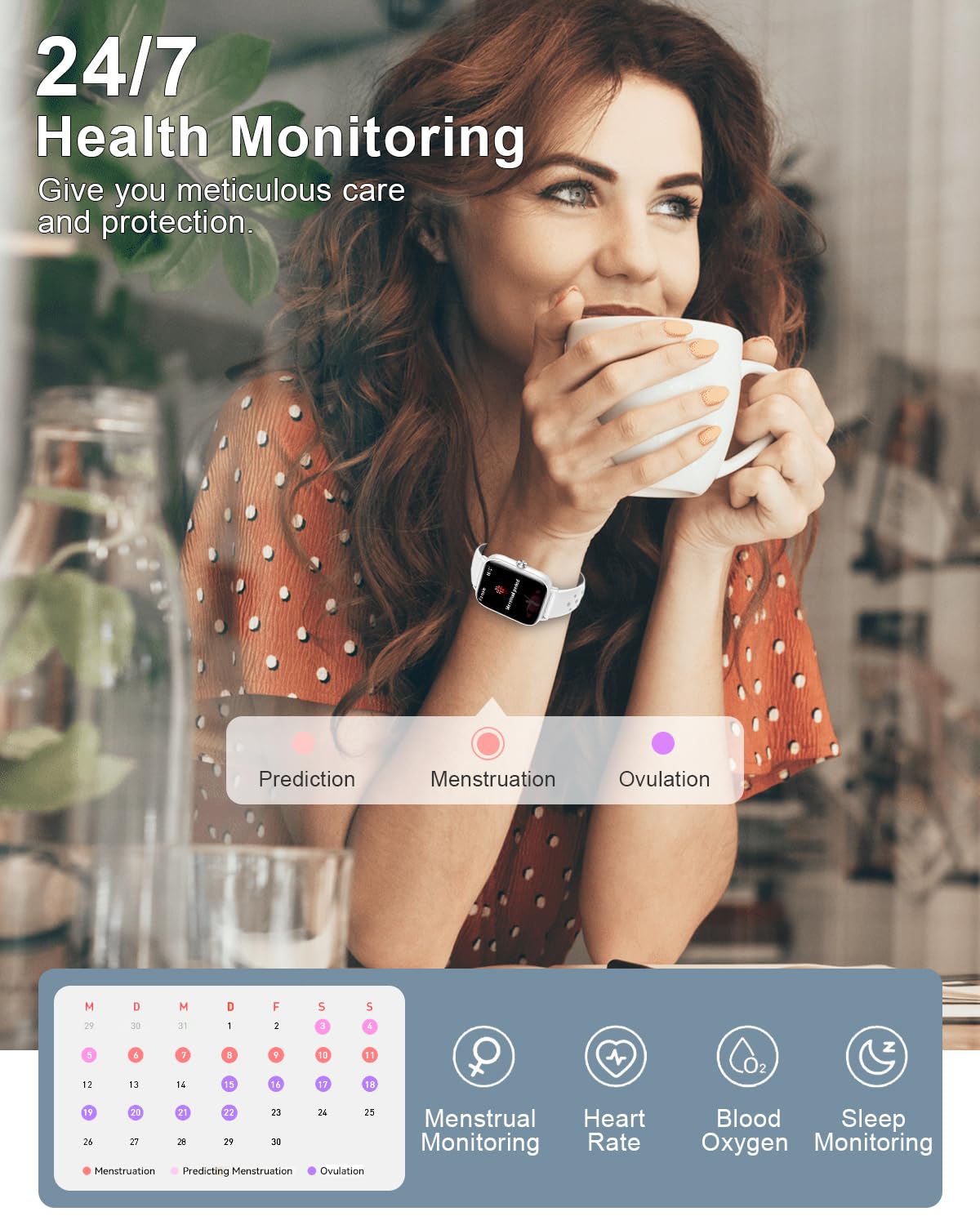 Smart Watches For Women Men [Make/Answer Calls/Ai Voice/Female Health] Android Phones Iphone Compatible, 1.83   Fitness Tracker