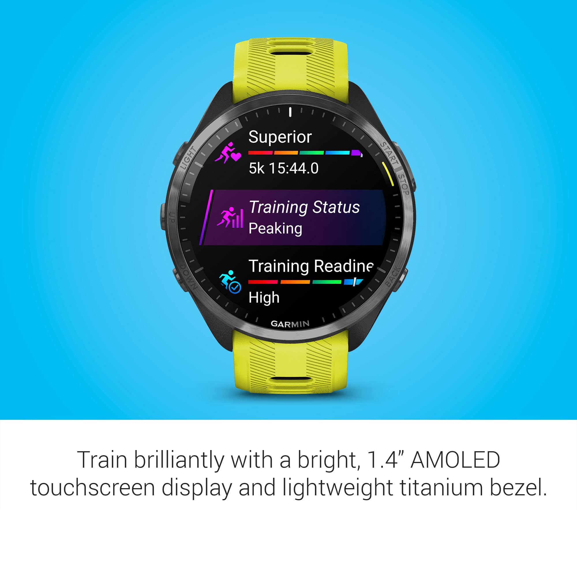 Garmin Forerunner 965 Running Smartwatch, Colorful Amoled Display, Training Metrics And Recovery Insights, Amp Yellow And Black