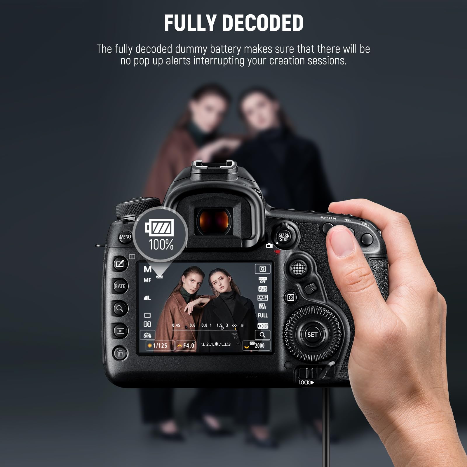 Neewer D Tap To Lp E6Nh Dummy Battery With Cable For V Mount Battery, Stable Continuous Power Supply For Canon Eos R5 C R6 R7 5D