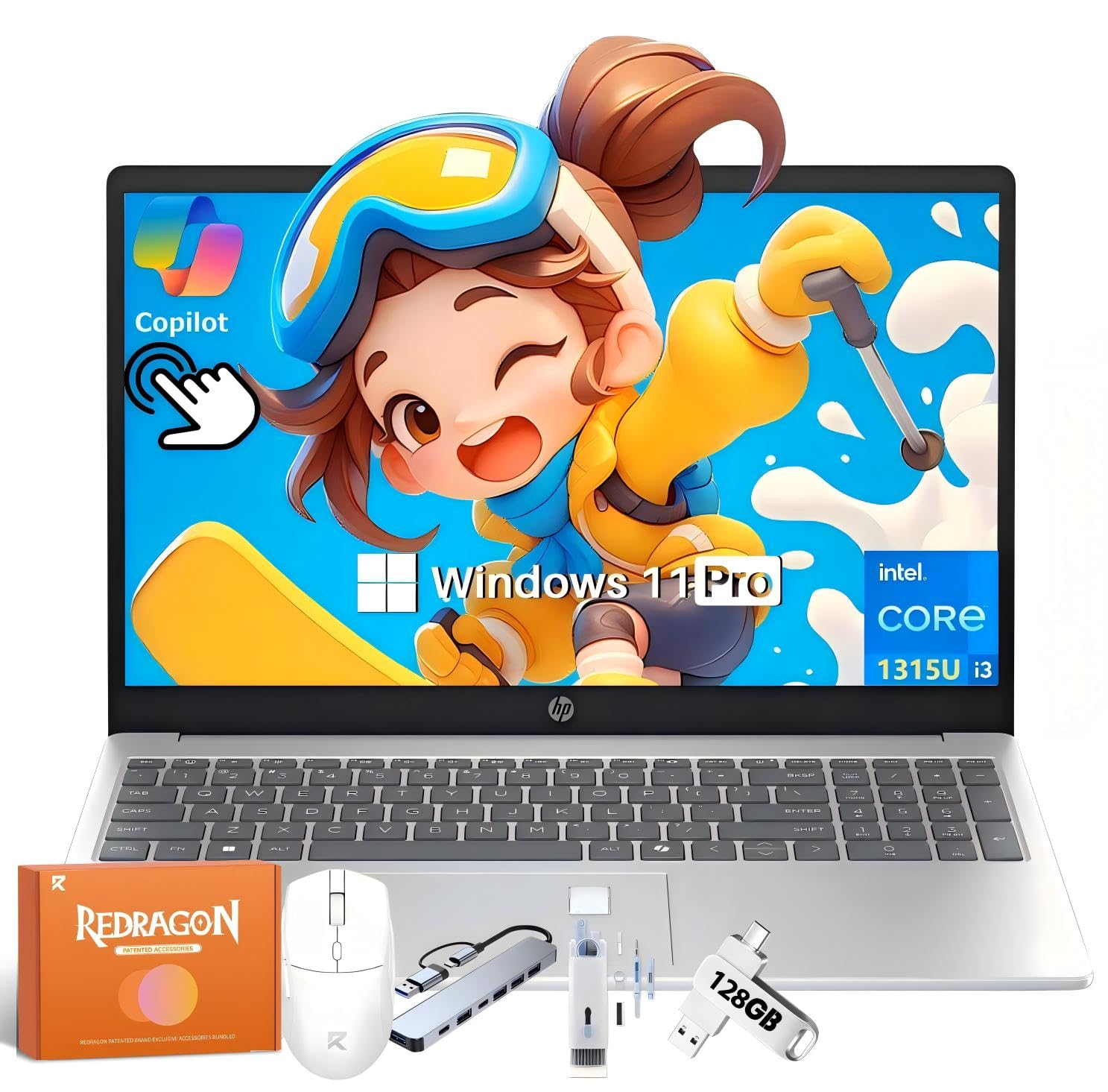 HP 2025 New 15.6 Touchscreen Laptop for Business & Student, 13th Gen Intel i3-1315U up to 4.5 GHz, 16 GB RAM, 512 GB SSD, Intel