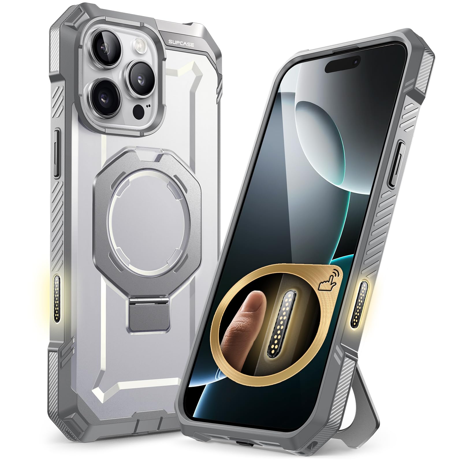 Supcase For Iphone 16 Pro Max Case With Camera Control Capture Button (Unicorn Beetle Grip), [Built In Stand] [Compatible With M