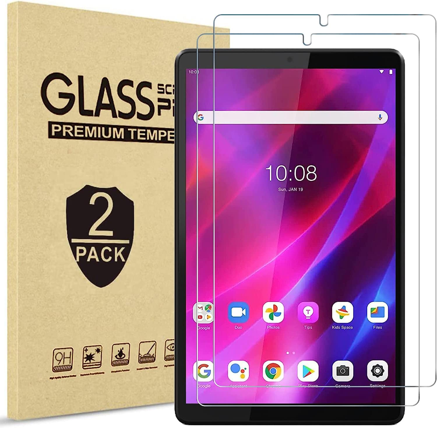 [2 Pack] Lnuyefn Screen Protector For Lenovo Tab M8 Gen 4Th 2023 Gen 3 2022 Tab M8 Hd Lte 2021/Tab M8 Hd/Smart Tab M8/Tab M8 Fhd