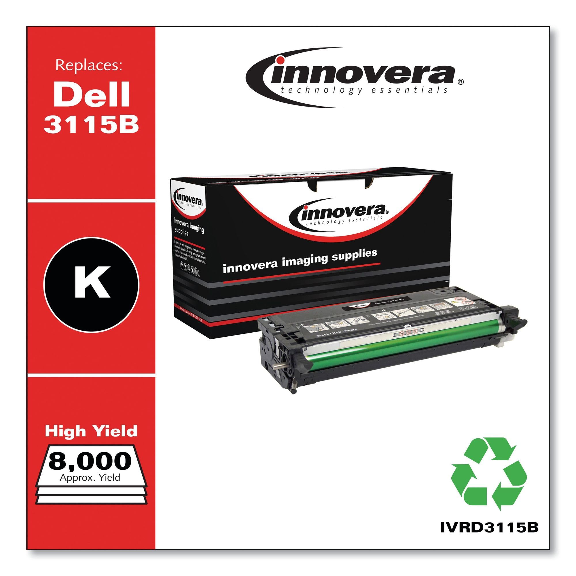 Innovera Remanufactured Black High Yield Toner, Replacement For 310 8395, 8,000 Page Yield