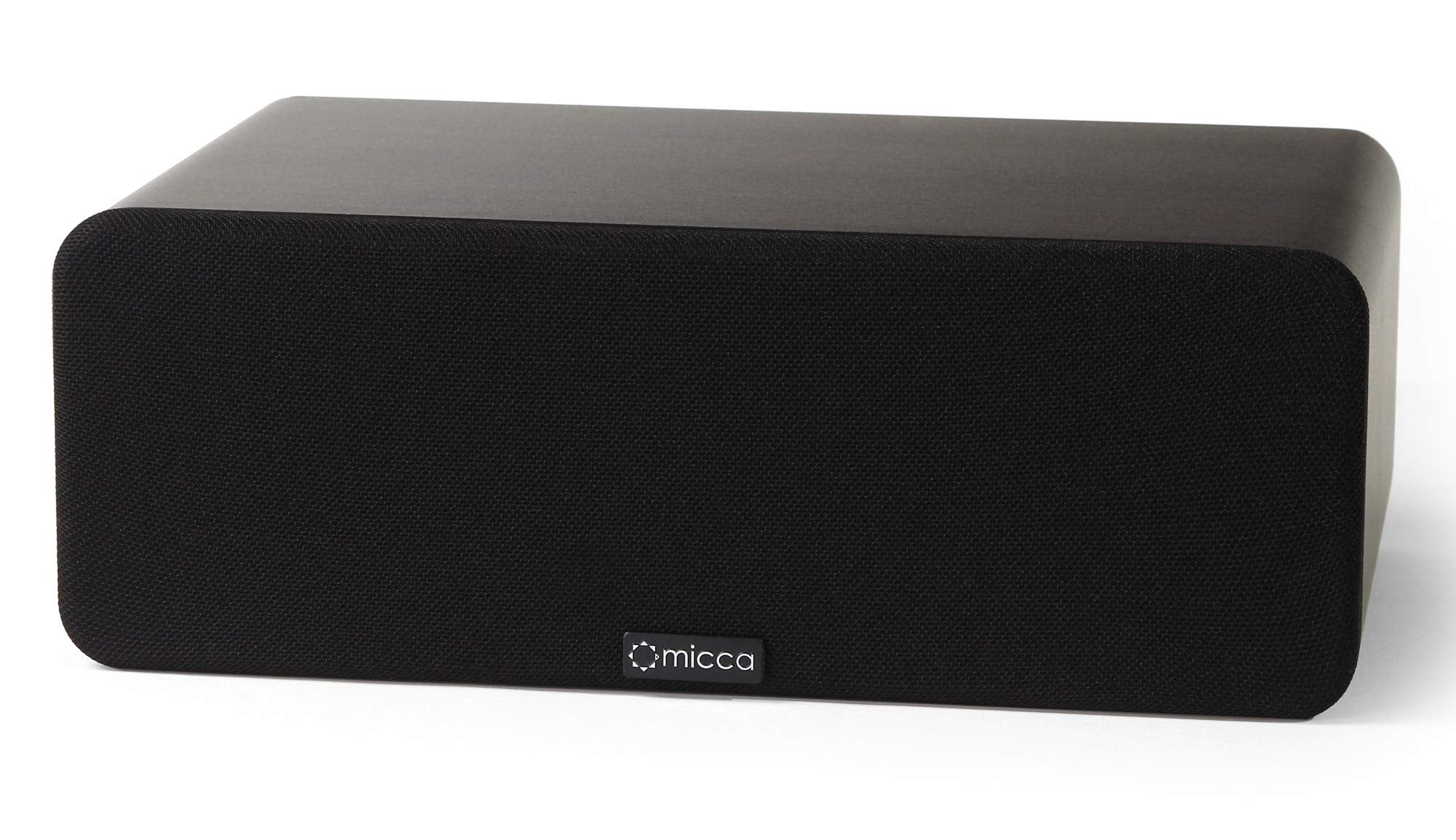 Micca Ooo Slim Center Channel Speaker With 3-Inch Woofers And Silk Tweeter, Thin Design Under 4 Tall, For Desktop Stereo Or Home