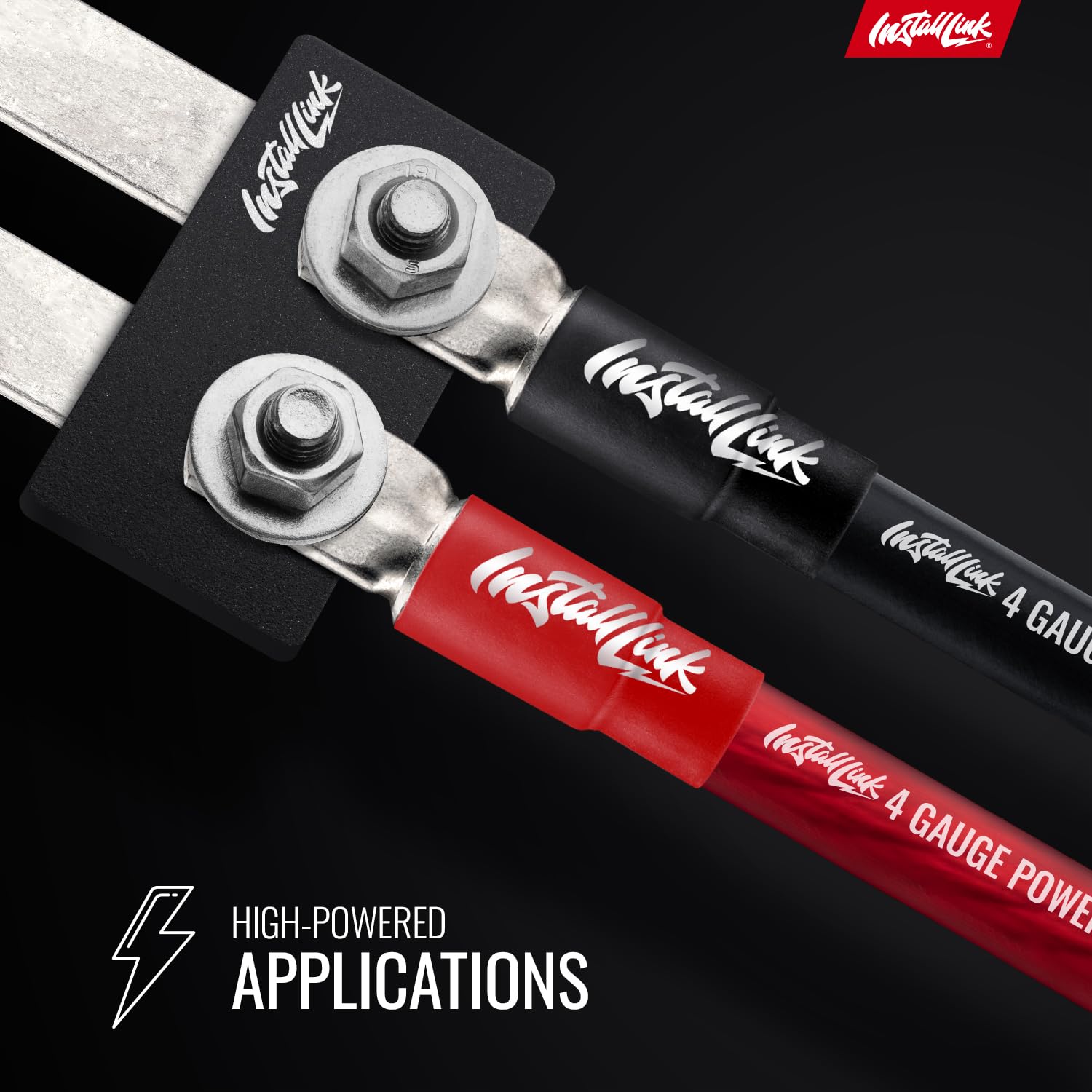 Install Link 4 Awg Gauge Power Or Ground Wire Cable 25Ft Red, 25Ft Black (50 Feet Total), Cca