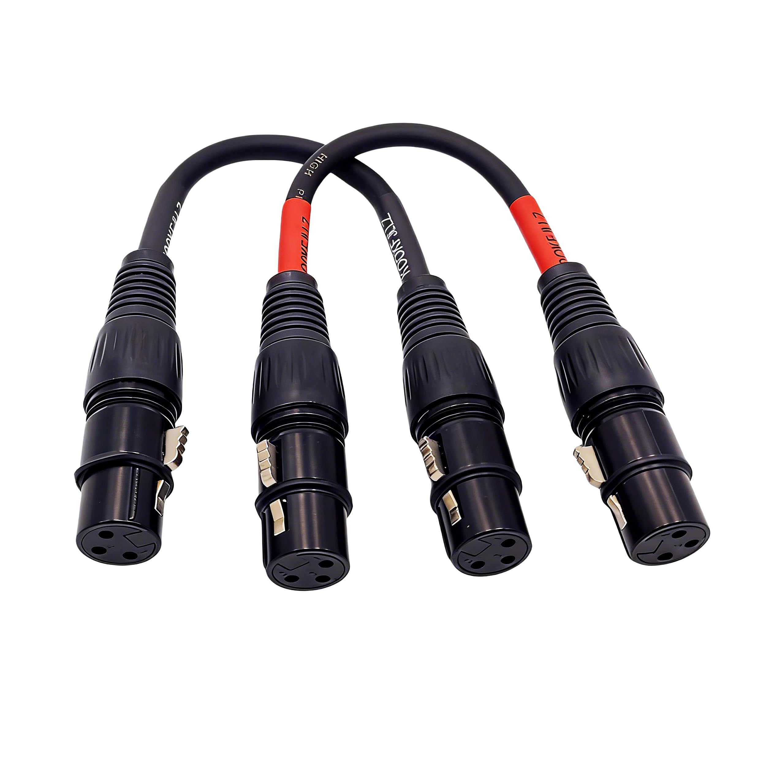 KOOKFJLLZ XLR Cable Female to Female 6 inch Audio Cable - Professional Microphone Cable 3-Pin (2-Pack)