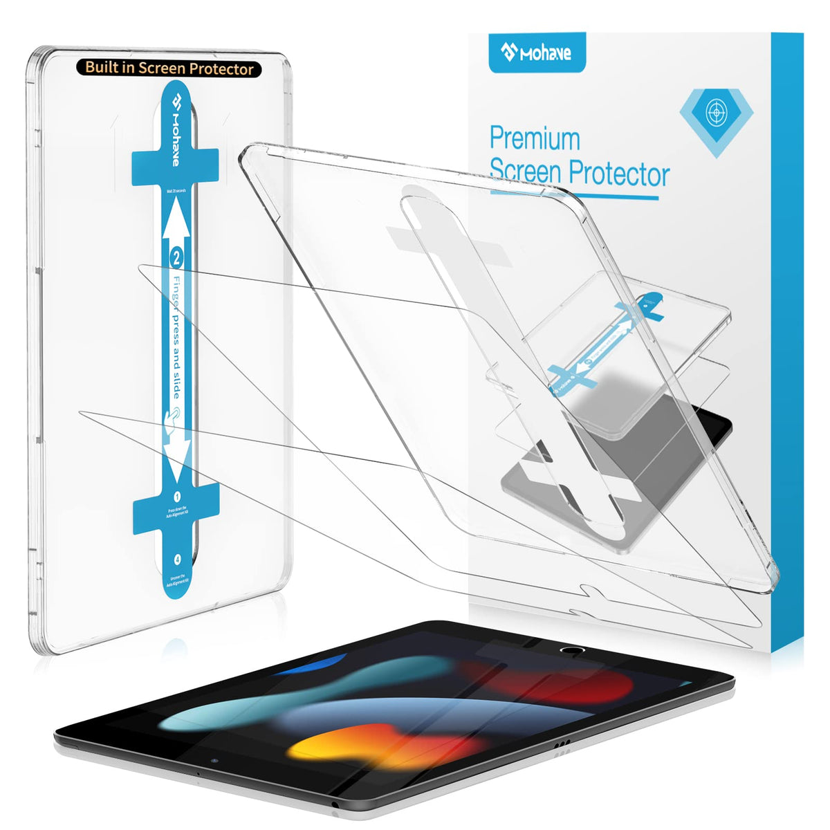Mohave 2 Pack Screen Protector For Ipad 10.2'' 9Th/8Th/7Th Generation & Ipad Air 3Rd Generation/Ipad Pro 10.5'' [Auto Alignment]