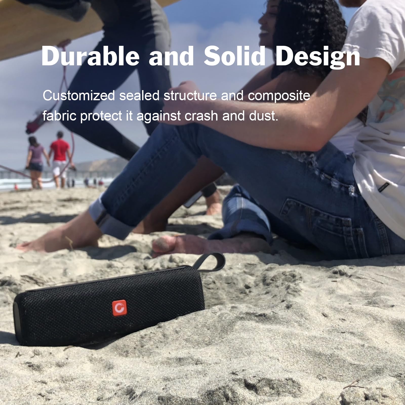 Doss E Go Ii Bluetooth Speaker With 12W Superior Sound, Loud Bass, Ipx6 Waterproof, Built In Mic, 12H Playtime, For Pool, Beach, Outdoor, And Travel