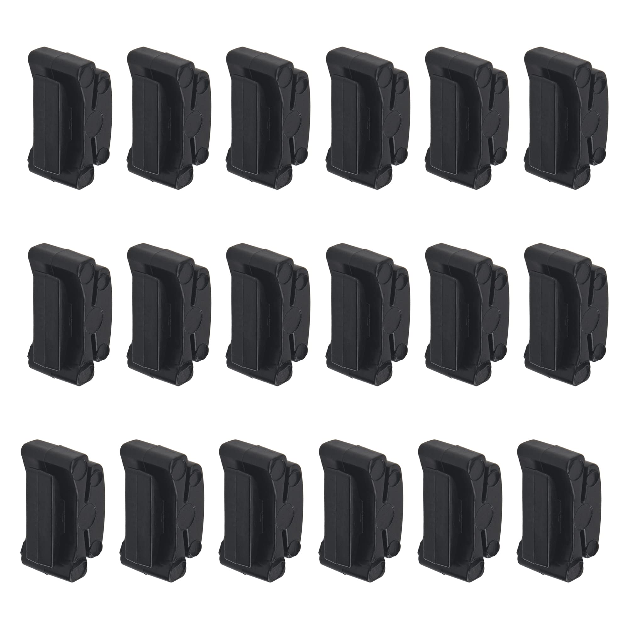 18Pcs Yootones Rubber Pick Holder, Rubber Guitar Pick Holder Fix On Headstock Compatible With Guitar Bass Ukulele (Black)