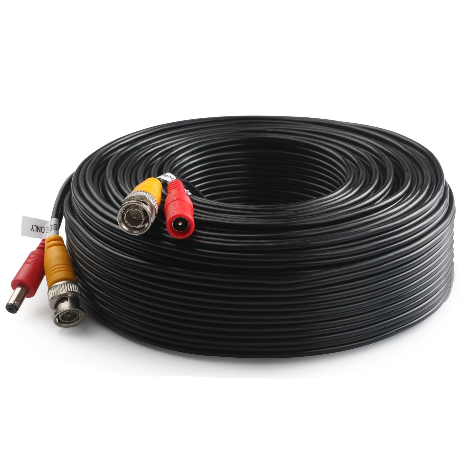 Postta Bnc Video Power Cable (200 Feet) Video Security Camera Cable Wire With Two Connectors For Cctv Dvr Surveillance System