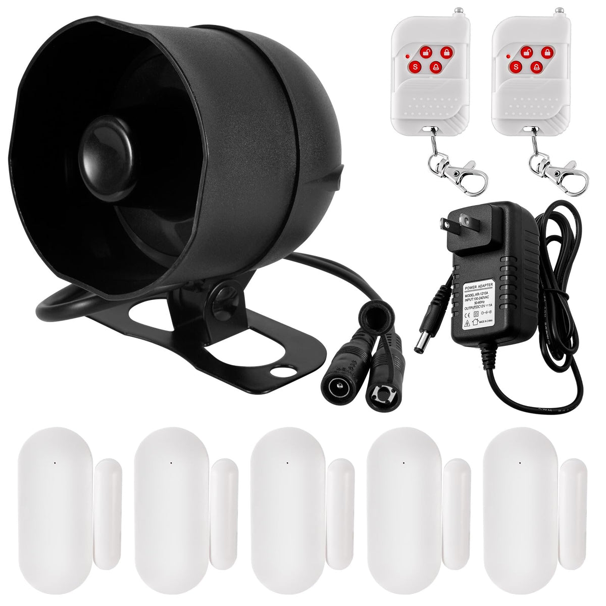 Kerui Wifi Home Security Alarm System 8 Piece Kit Door Alarm System Diy Siren Door/Window Sensors Remotes Burglar Alarm For House Apartment Office,Compatible With Alexa Google Home