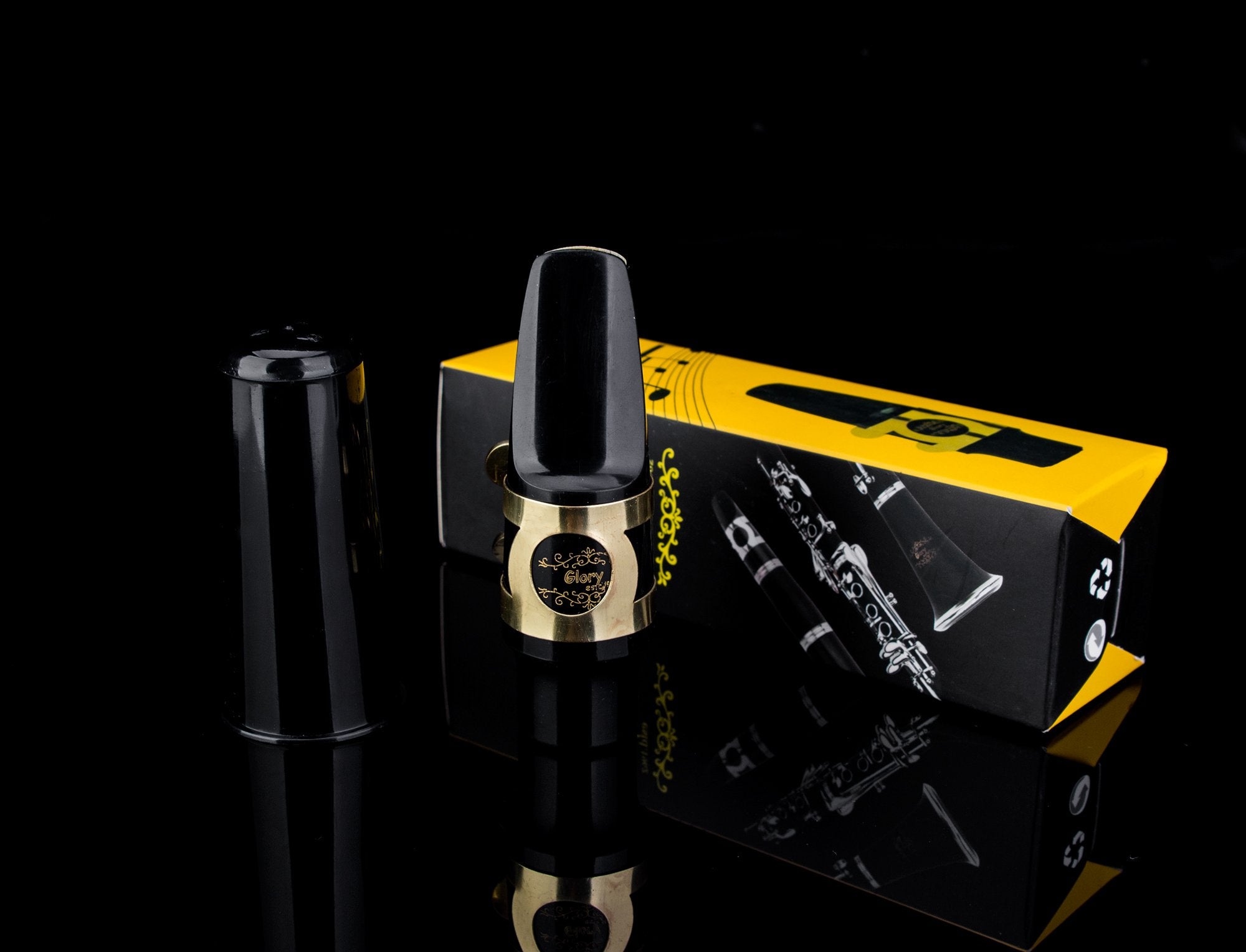 Glory Alto Saxophone Mouthpiece Kit With Ligature,One Reed And Plastic Cap Gold