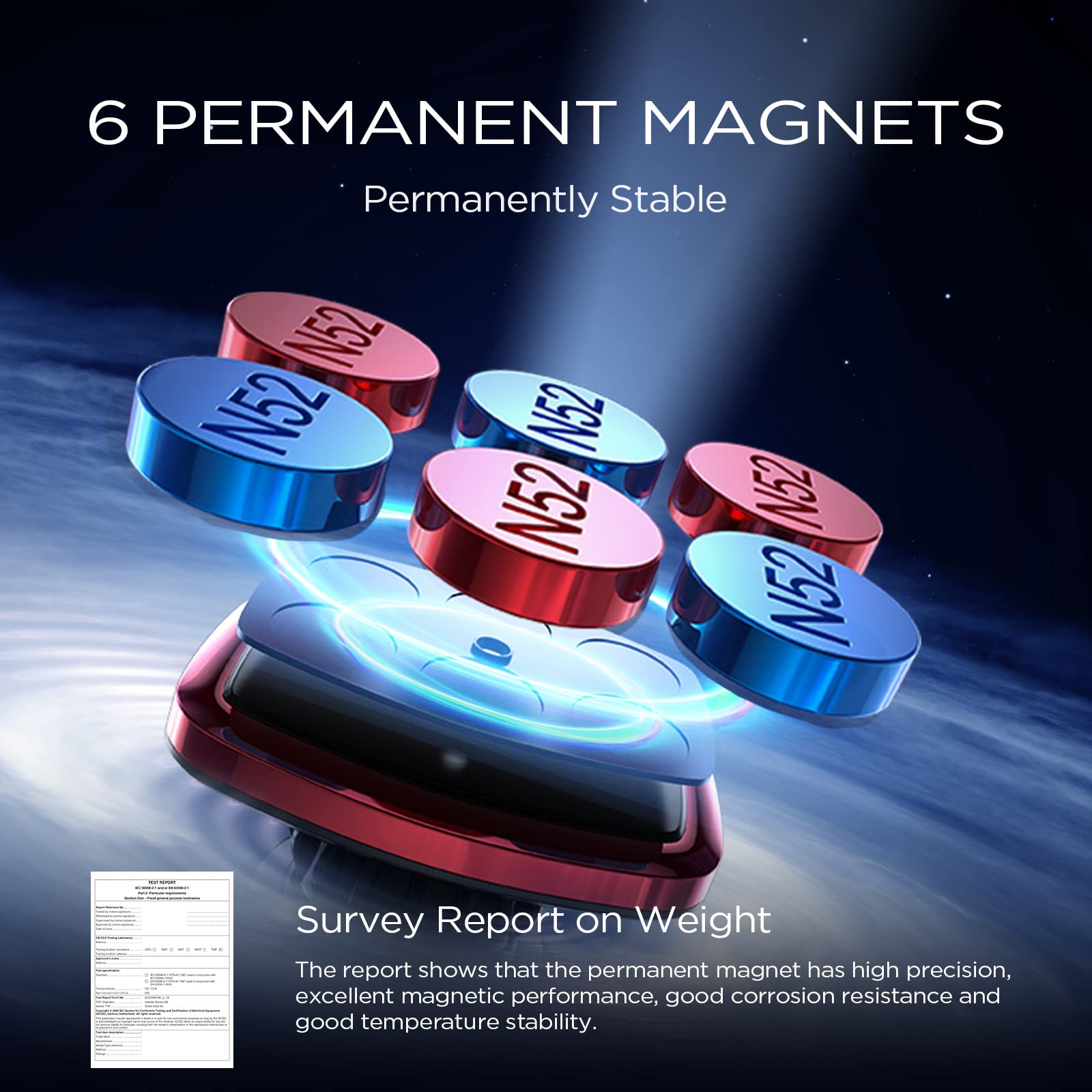 Lisen Magnetic Phone Holder For Car Upgraded Clip Ultra Car Phone Holder 6 Strong Magnets Cell Phone Holder Car Magnetic Case Fr