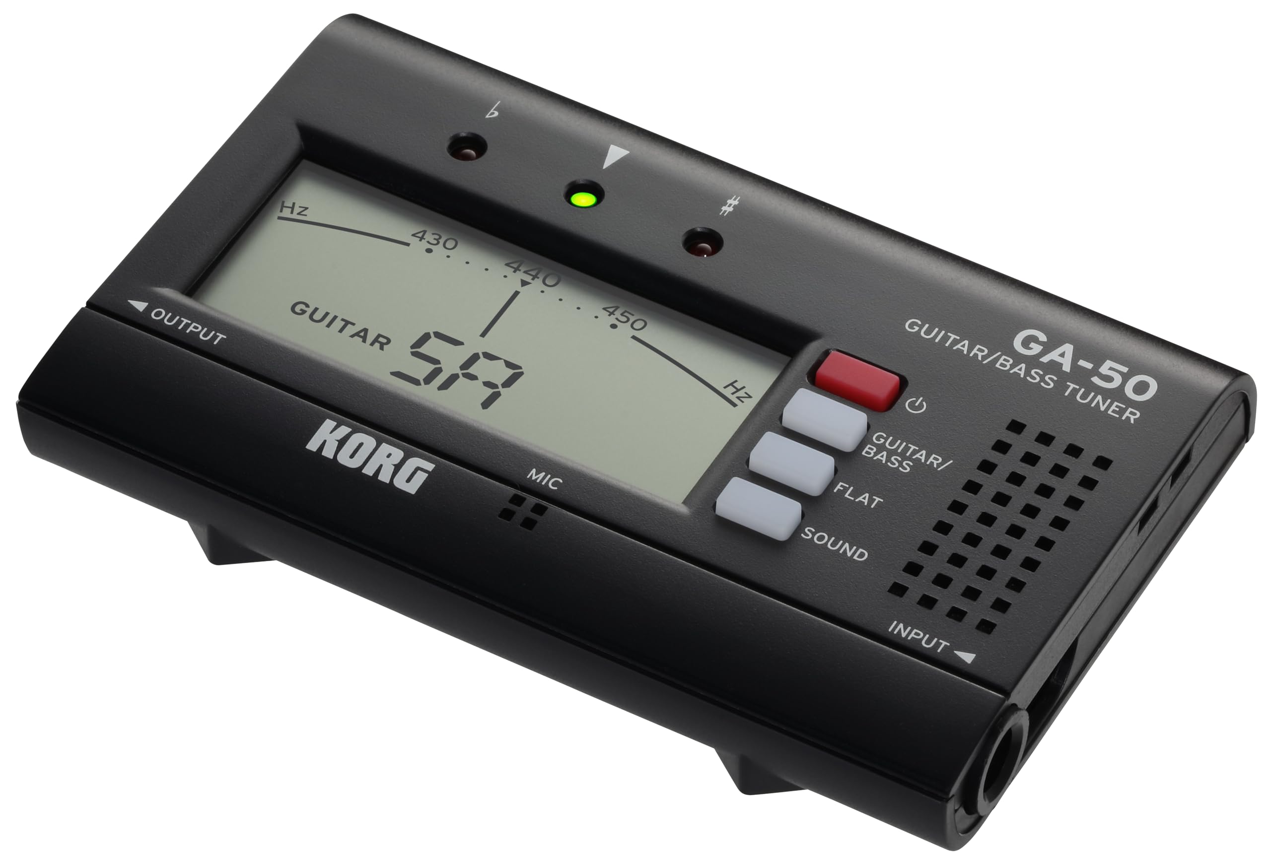 Korg Ga-50 Guitar/Bass Tuner W/ Memory Backup And Auto Power-Off Function