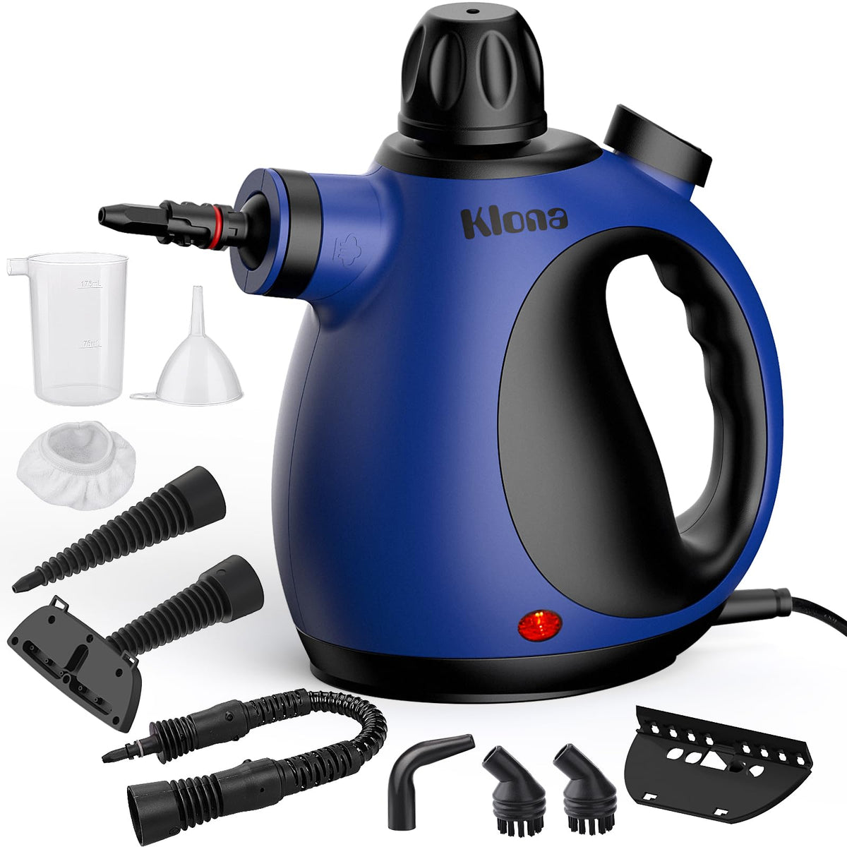 Klona Handheld Steam Cleaner, Steam Cleaner For Home With 10 Accessory Kit, Multipurpose Portable Upholstery Steamer Cleaning Wi