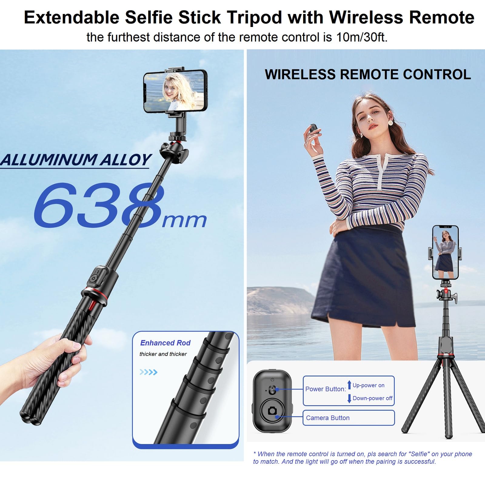 Flexible Phone Tripod Selfie Stick, Octopus Camera Tripod Iphone Holder Stand With Cold Shoe Mount, Travel Tripod Flexible Legs