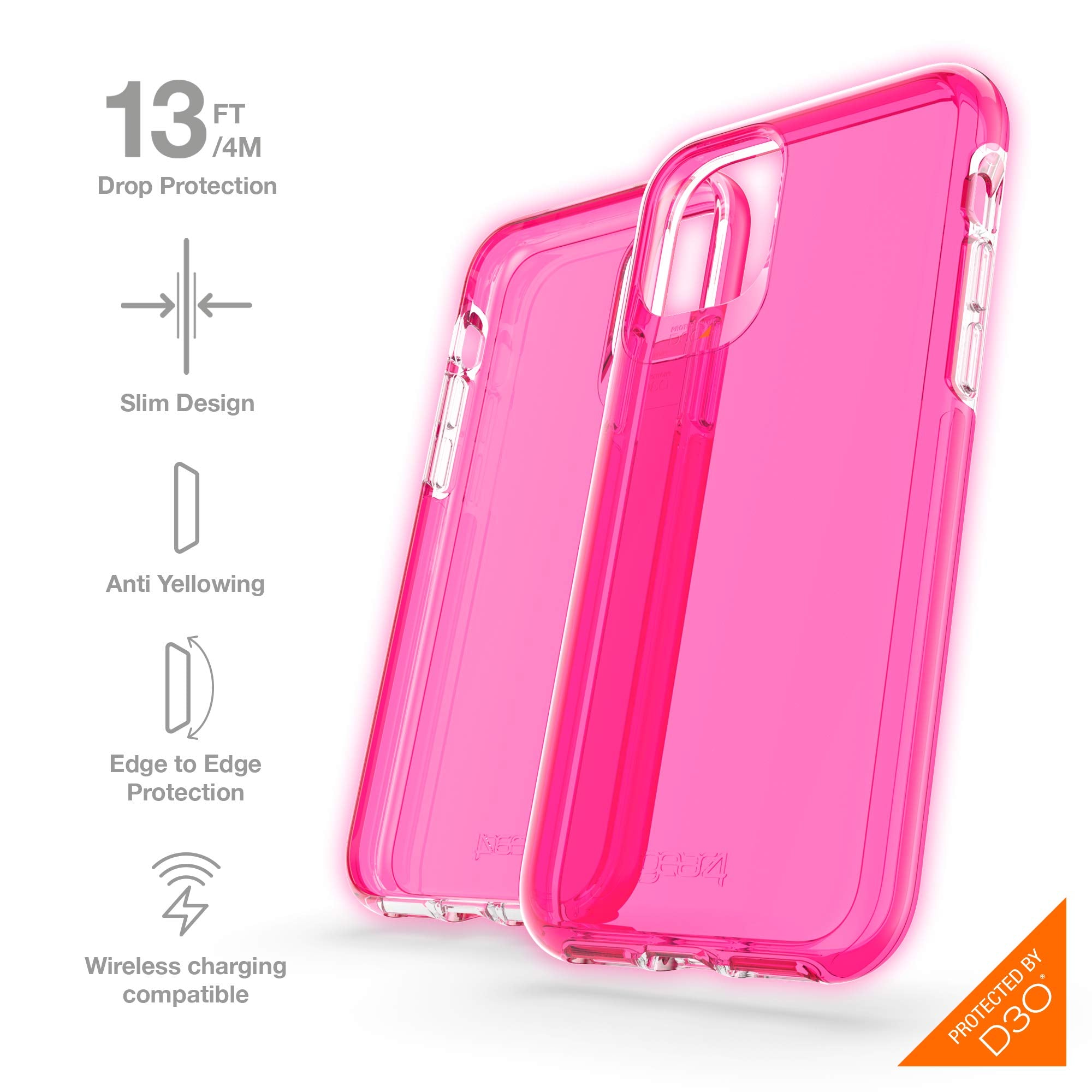 Zagg Gear4 Crystal Palace Neon Compatible With Iphone 11 Pro Case, Advanced Impact Protection With Integrated D3O Technology, An